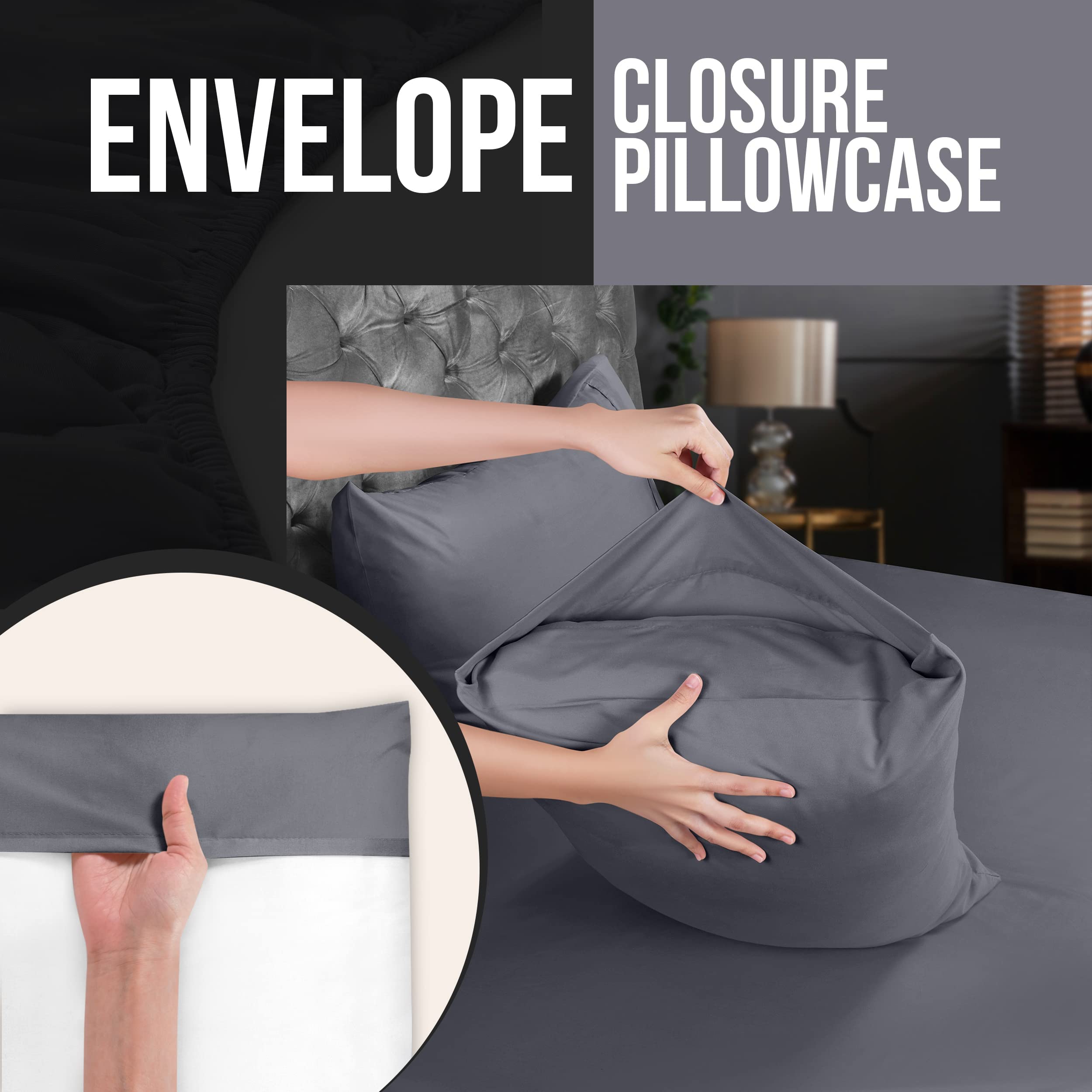 Utopia Bedding ribete de 4 pulgadas y costura reforzada, acabado profesional