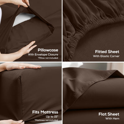 Utopia Bedding sábana ajustada con elástico que asegura ajuste firme toda la noche
