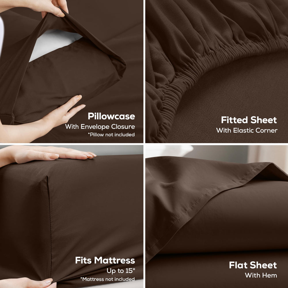 Utopia Bedding sábana ajustada con elástico que asegura ajuste firme toda la noche