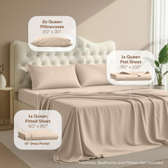 Utopia Bedding sábana ajustada en colchón queen, ajuste firme sin arrugas