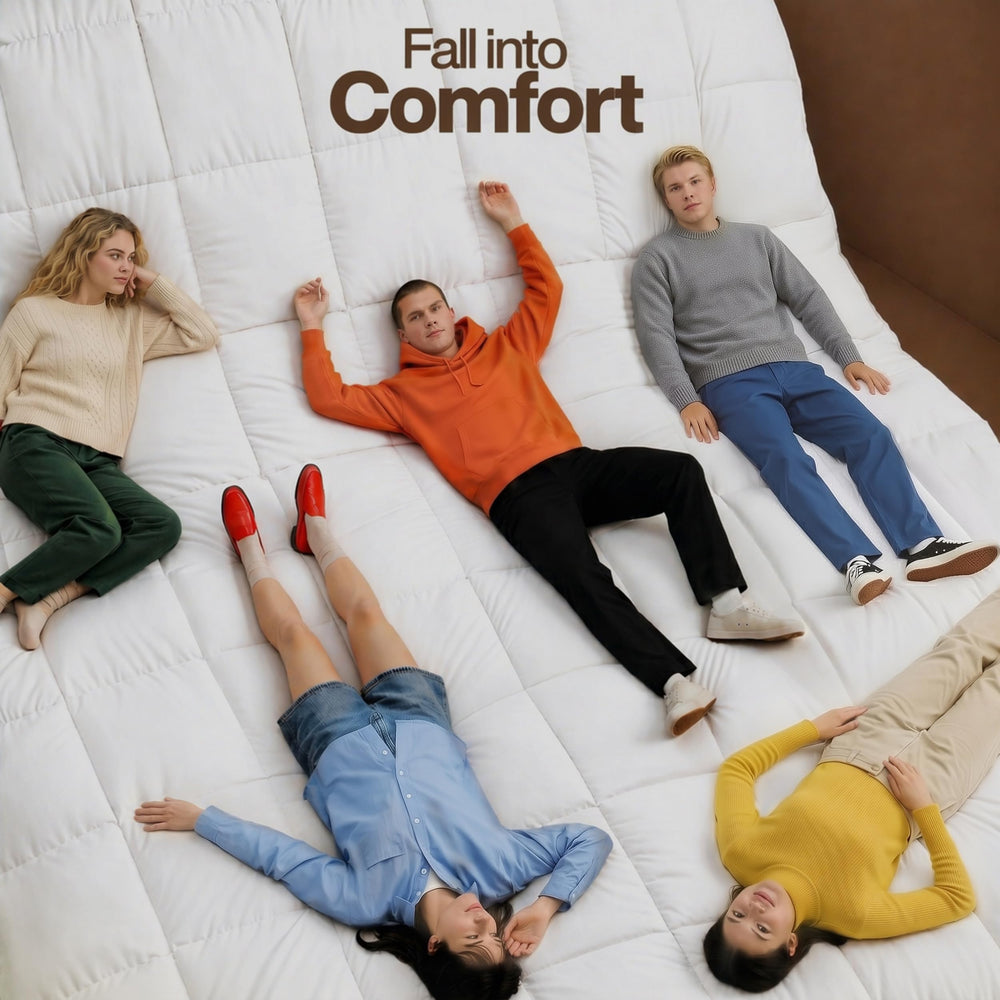 Utopia Bedding primer plano de la textura del relleno, sensación acogedora y ligera