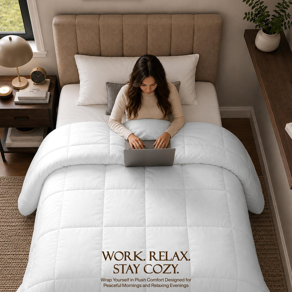 Utopia Bedding in dryer illustrating easy machine-wash care benefit