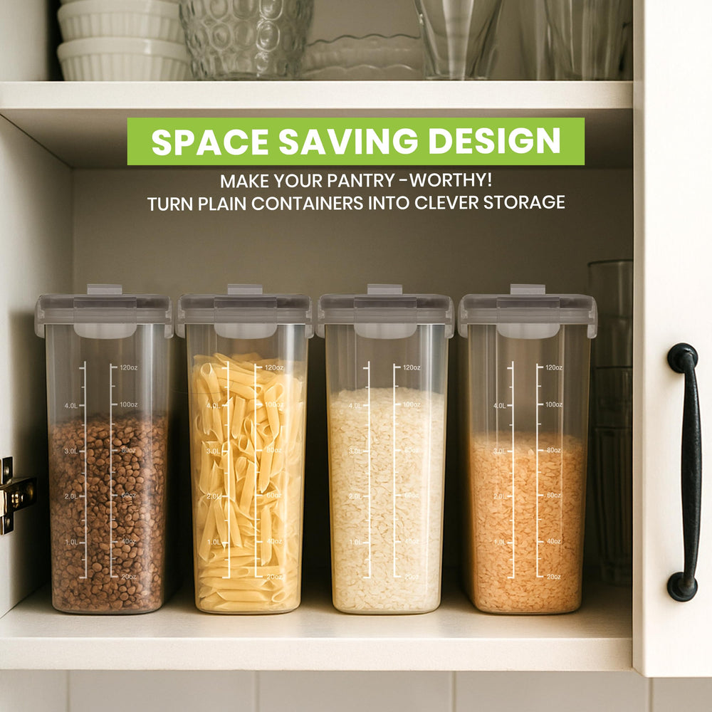 Utopia Kitchen recipientes apilados para demostrar estabilidad y optimización vertical
