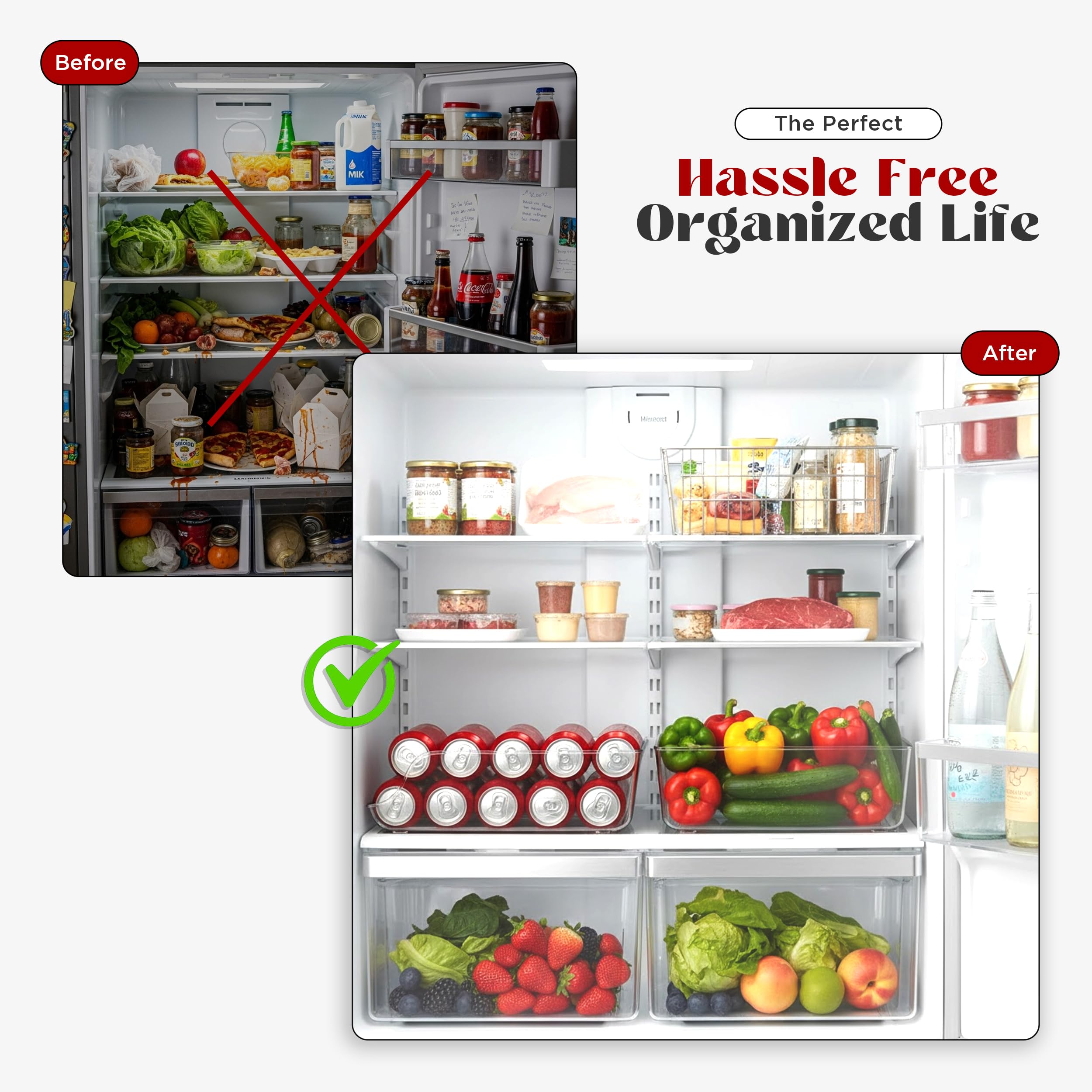Utopia Kitchen organizadores apilados demostrando múltiples niveles