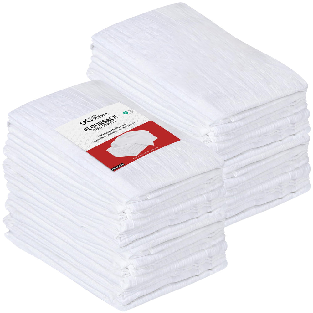 Utopia Kitchen front packaging showing 24-towel value pack and size benefits