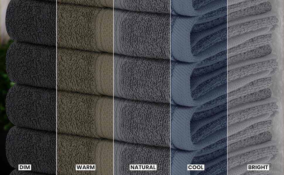 Utopia Towels ambientación con decoración gris, combinación elegante y neutra
