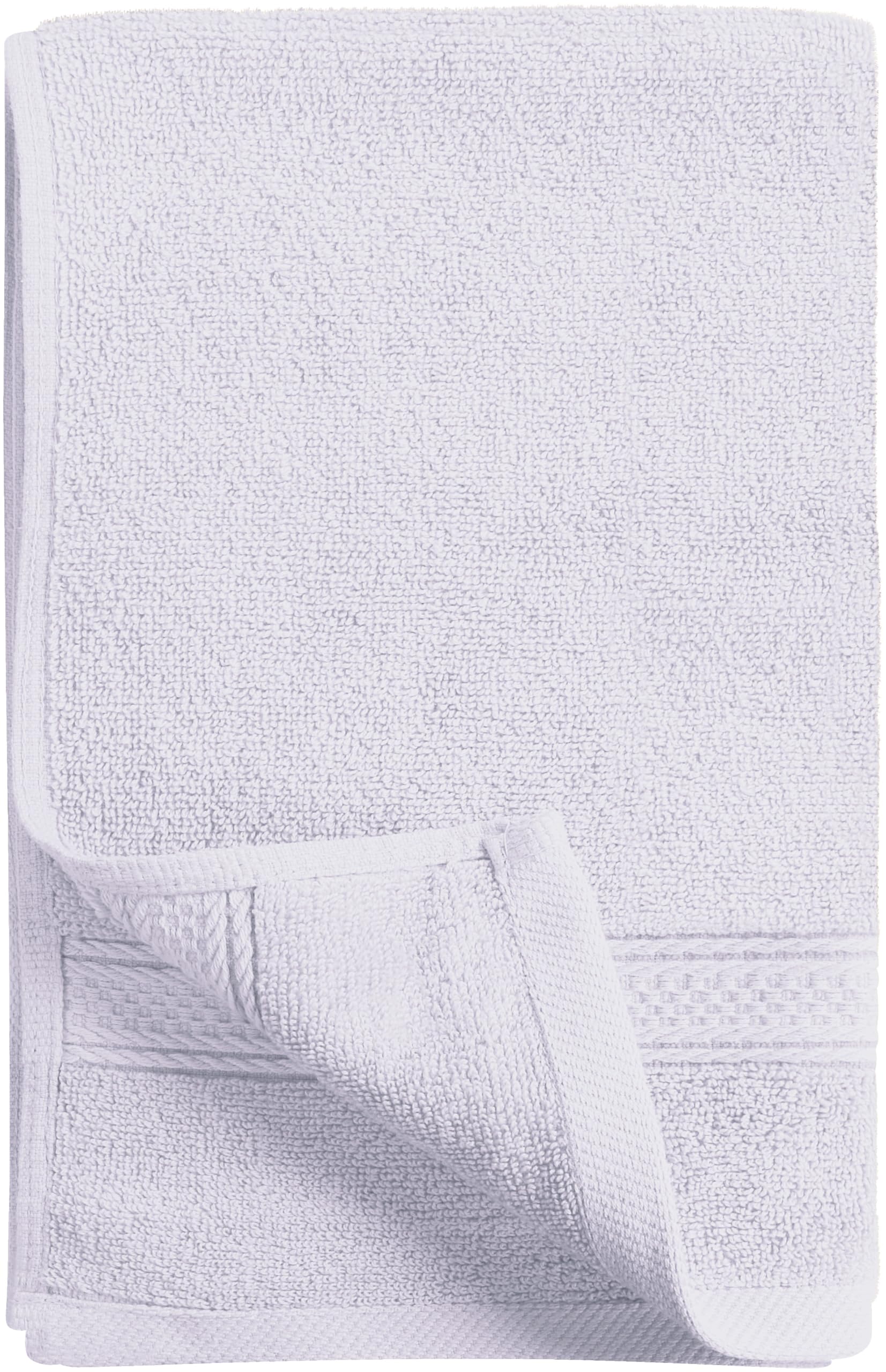 Utopia Towels comparación de tamaño con mano para mostrar dimensiones 16x28 in prácticas