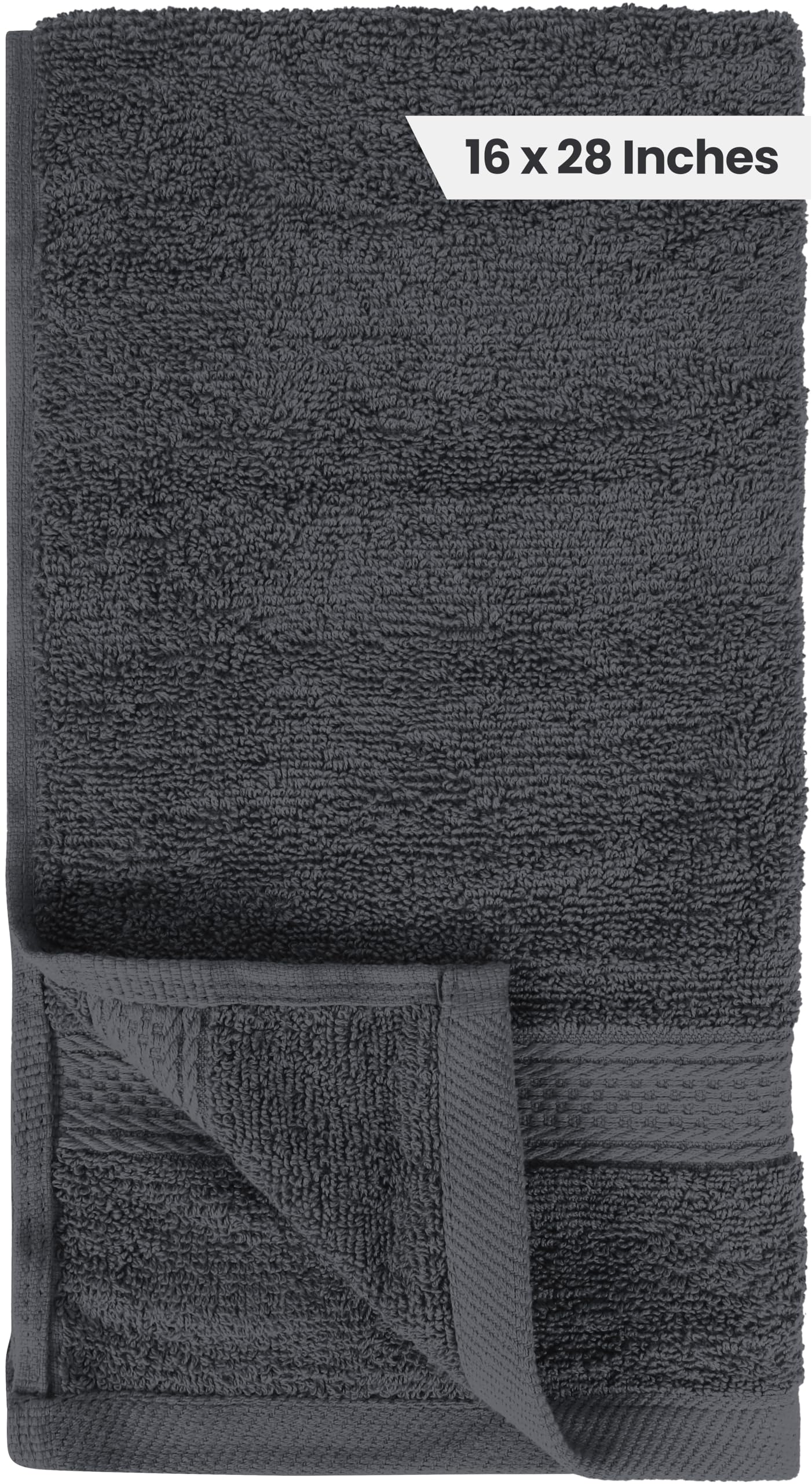 Utopia Towels comparación de tamaño, visualiza 16x28 pulgadas práctico