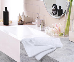 Utopia Towels detalle de la costura para evidencia de acabado resistente y acabado cuidado