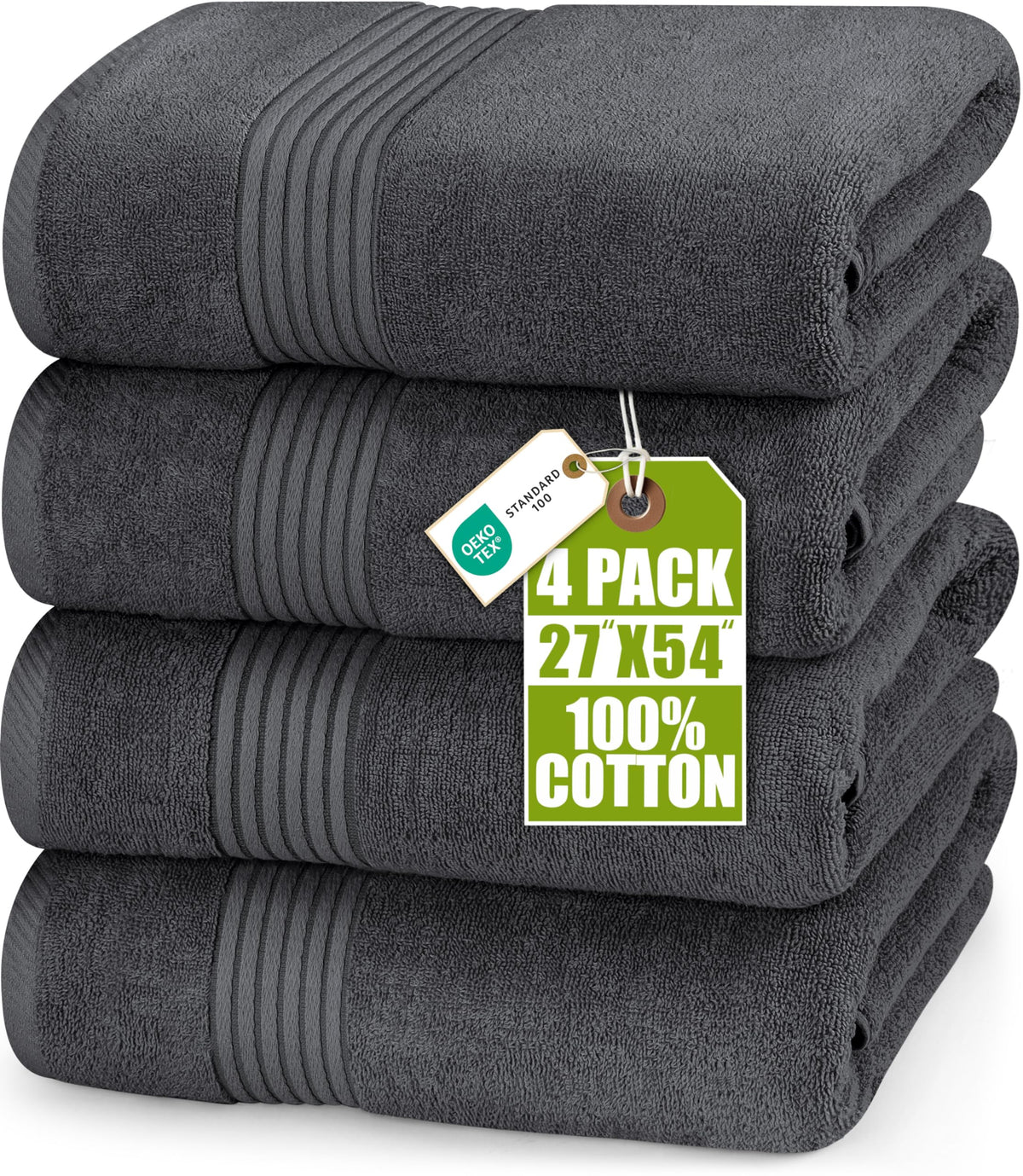 Utopia Towels frontal paquete mostrando 4 toallas y utilidad