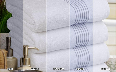 Utopia Towels lifestyle bathroom styling suggesting coordinated decor