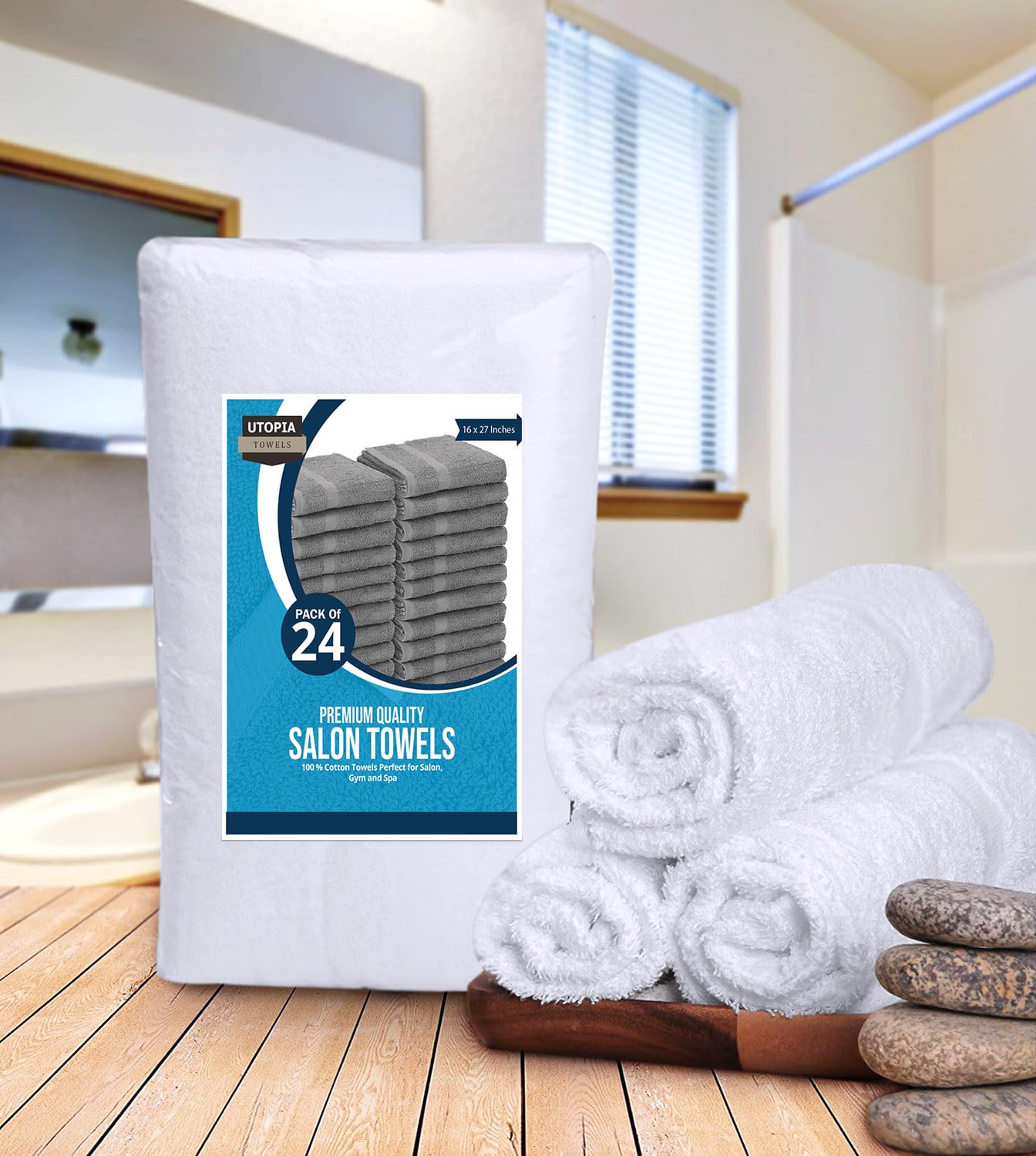 Utopia Towels detalle de costura y borde mostrando durabilidad del producto