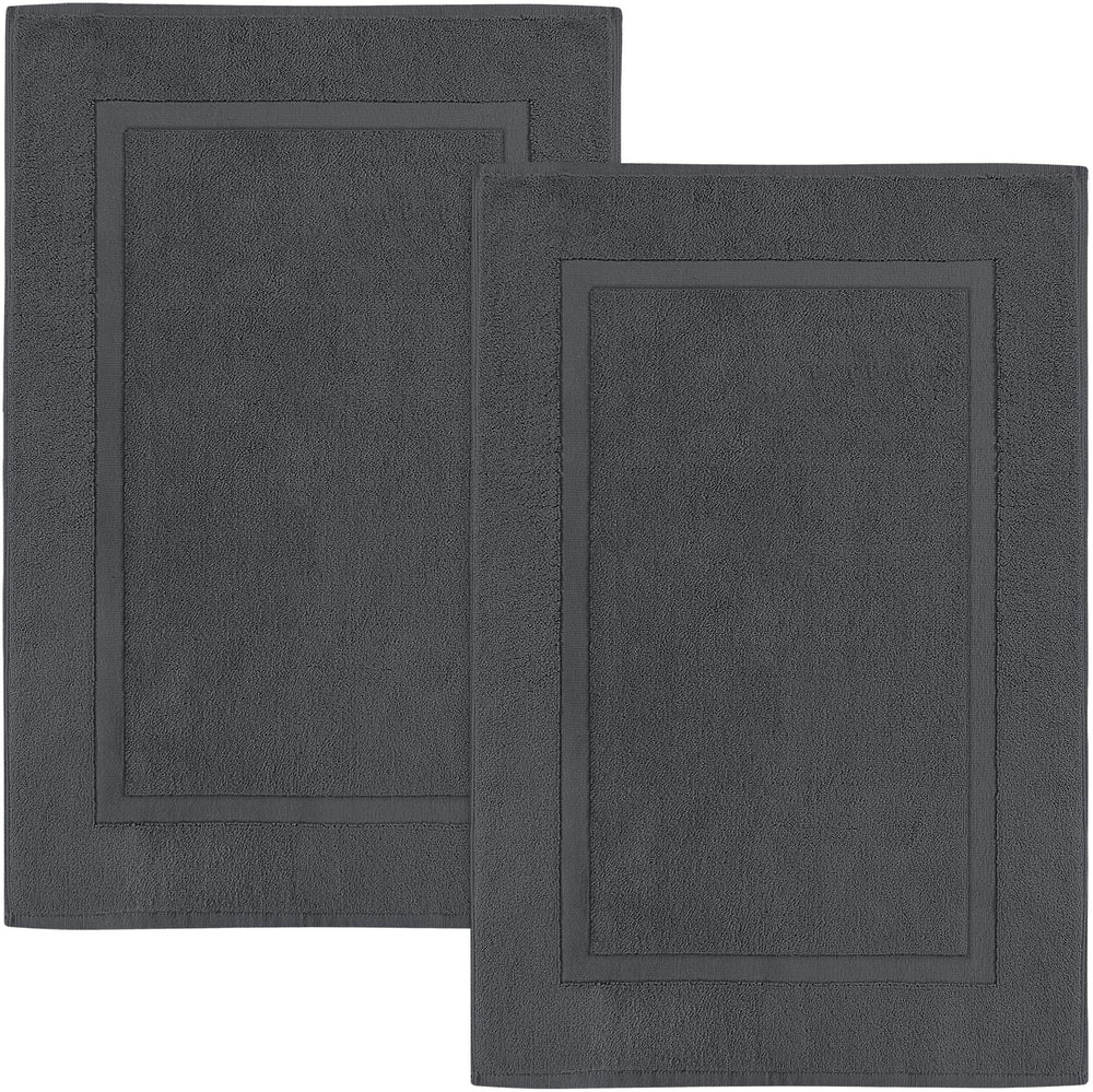 Utopia Towels tapete frontal gris mostrando diseño neutro y comodidad