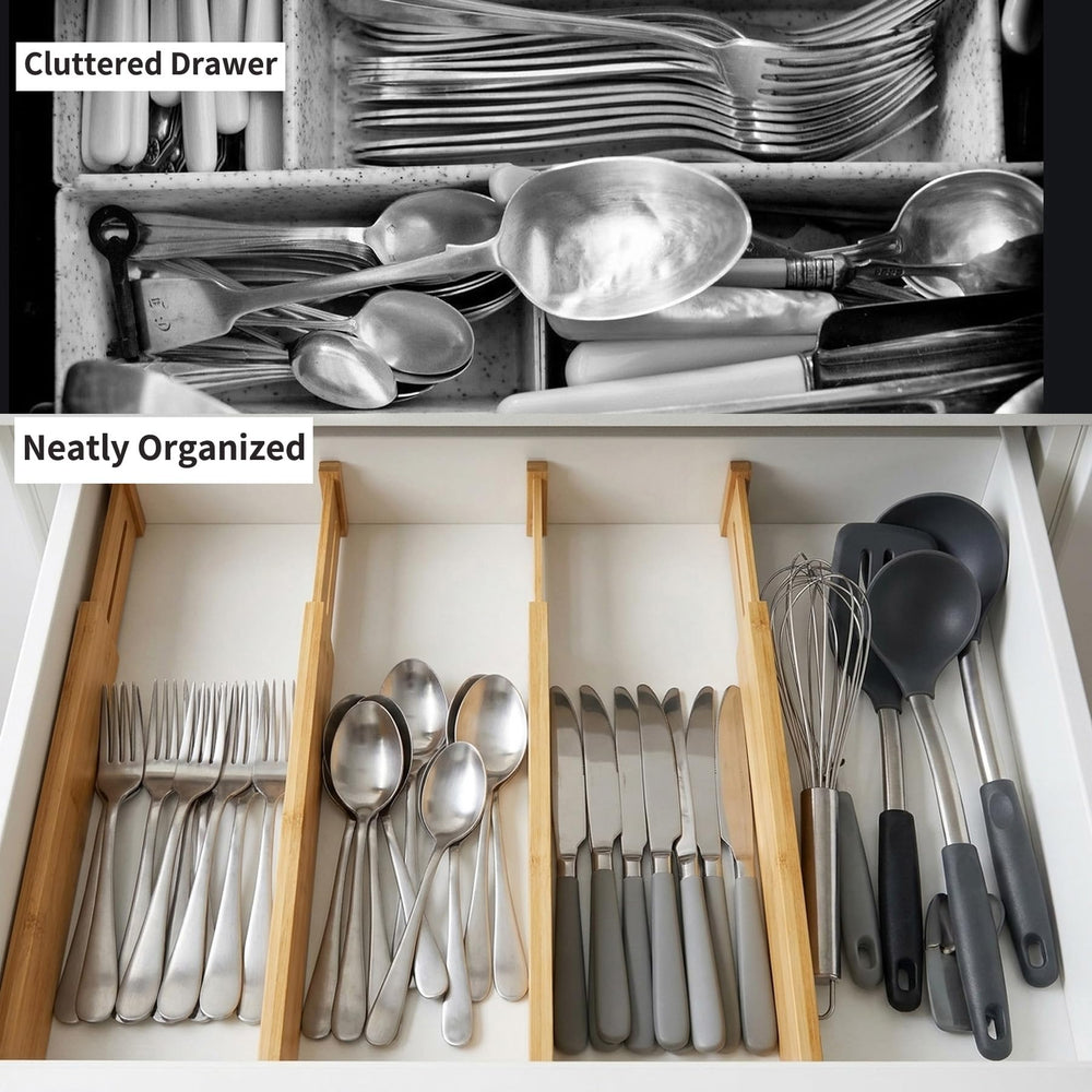 Utoplike colocado en cajón de cocina organizando espátulas y cucharones eficientemente