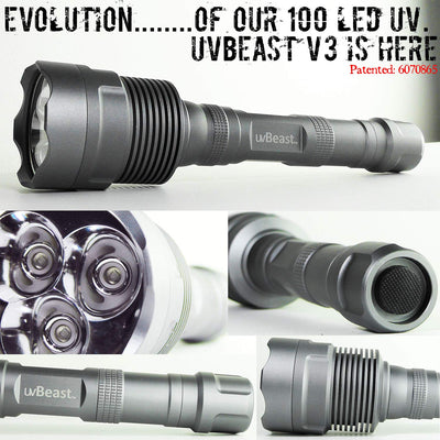 uvBeast V3 triple SMD LED close-up highlighting powerful UV emitters for intense output