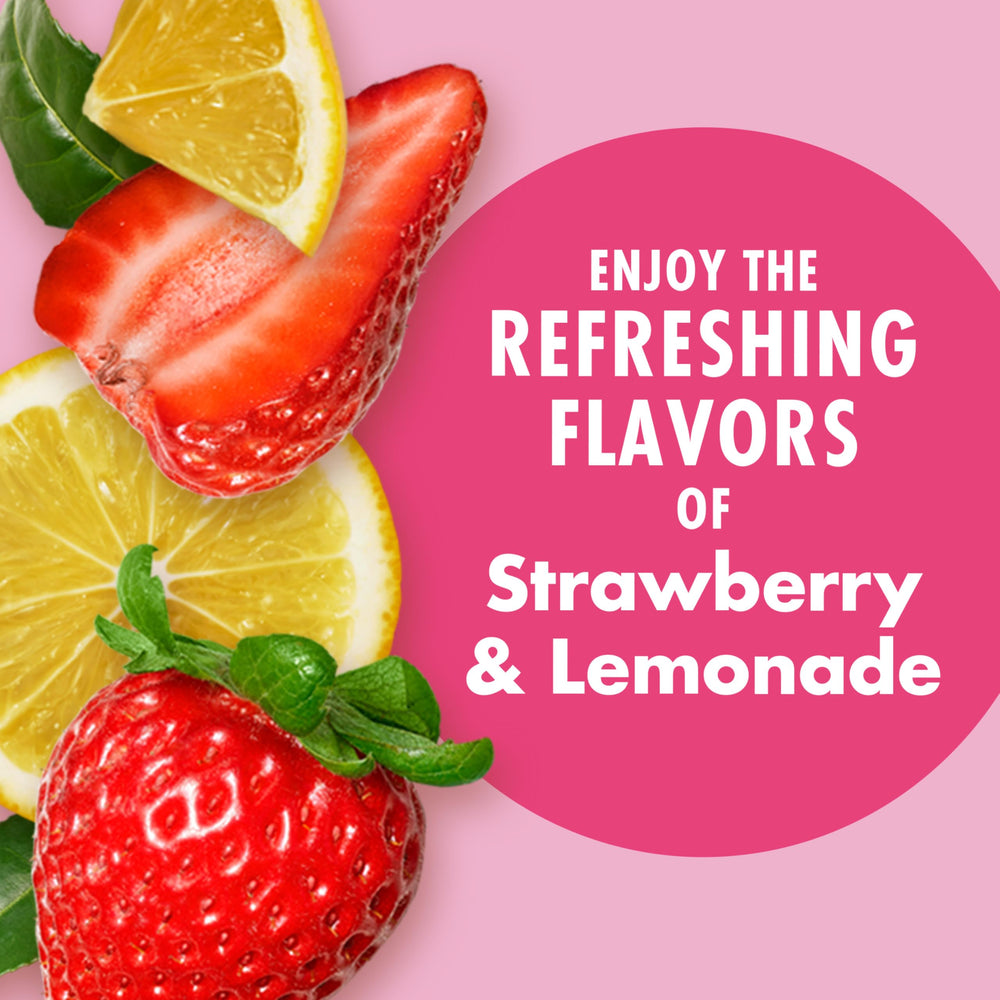 Pack de 24 latas de V8 Energy Strawberry Lemonade listo para almacenamiento doméstico