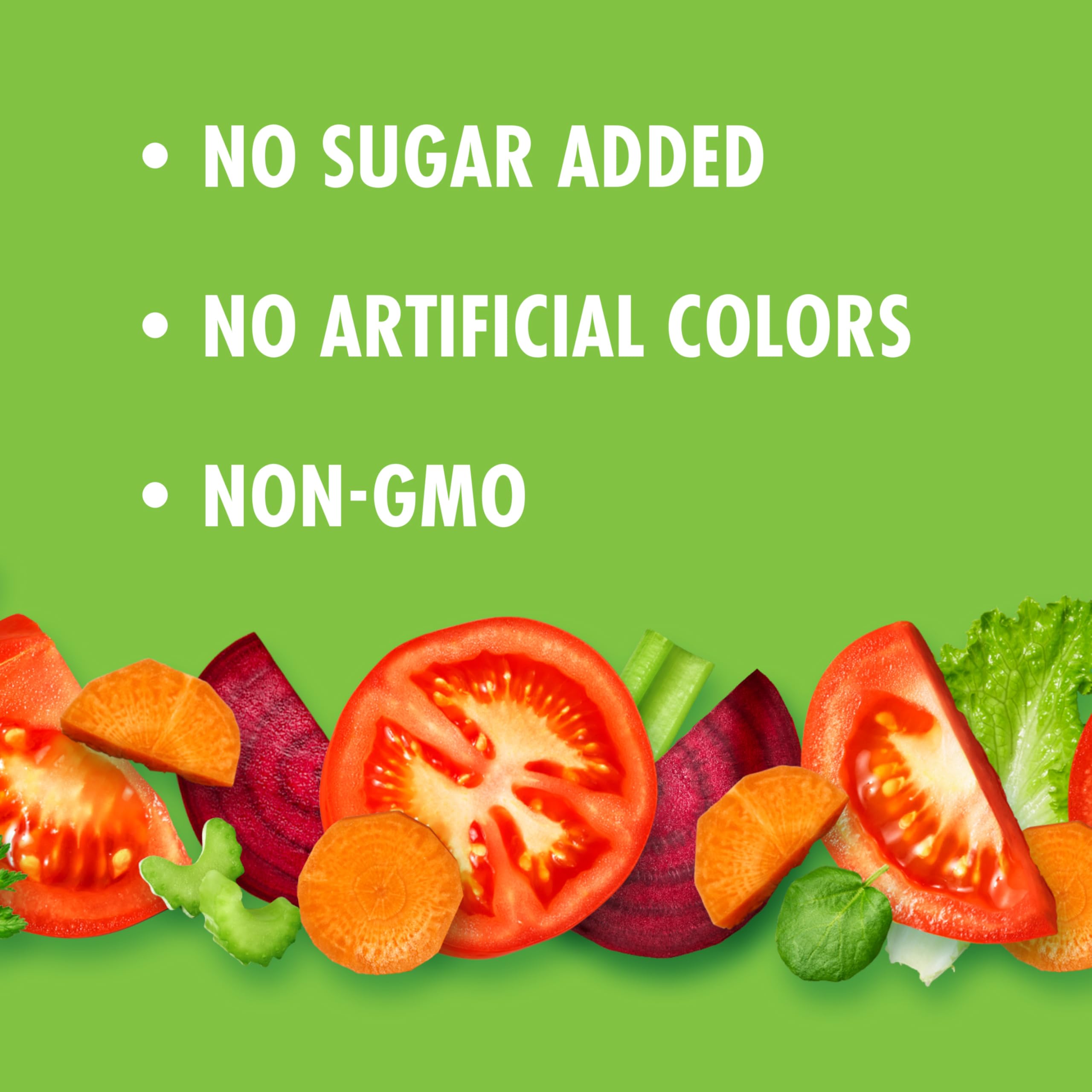 V8 original label nutrition detail, brand transparency about vitamins