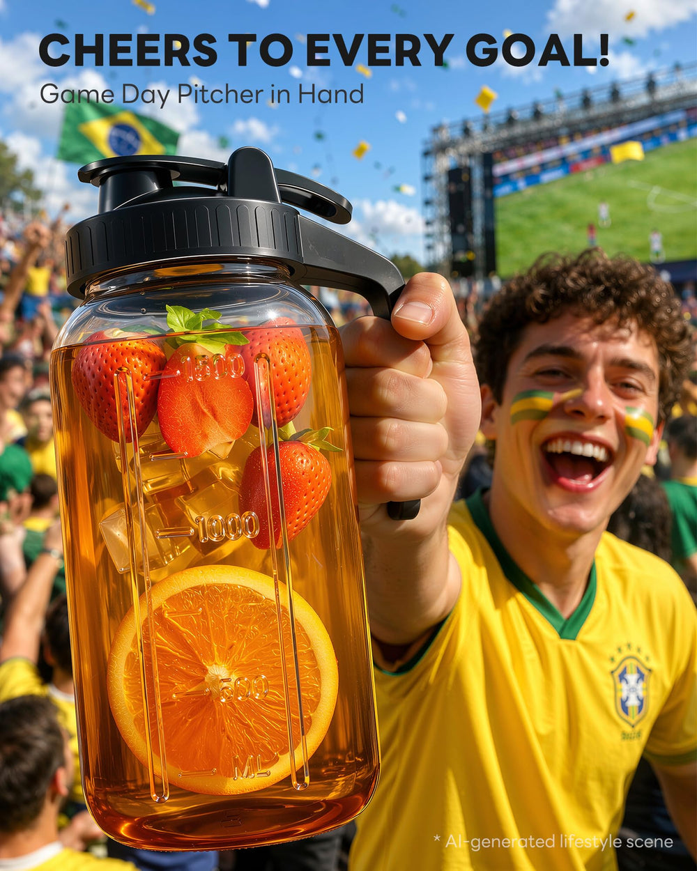 VA1KENE mango antideslizante vista lateral para agarre cómodo