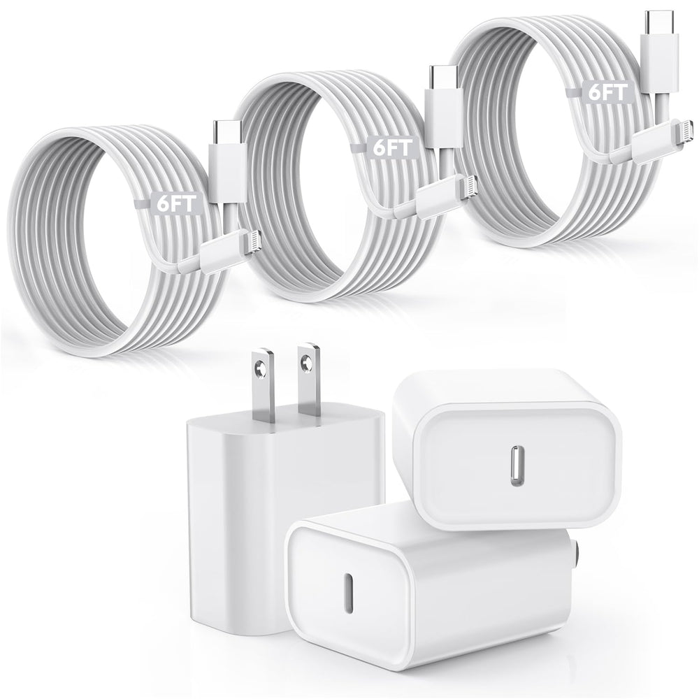 Vagavo front packaging showing three chargers and three cables for fast charging