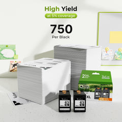 Impresión en papel con Valuetoner 63XL mostrando negros profundos