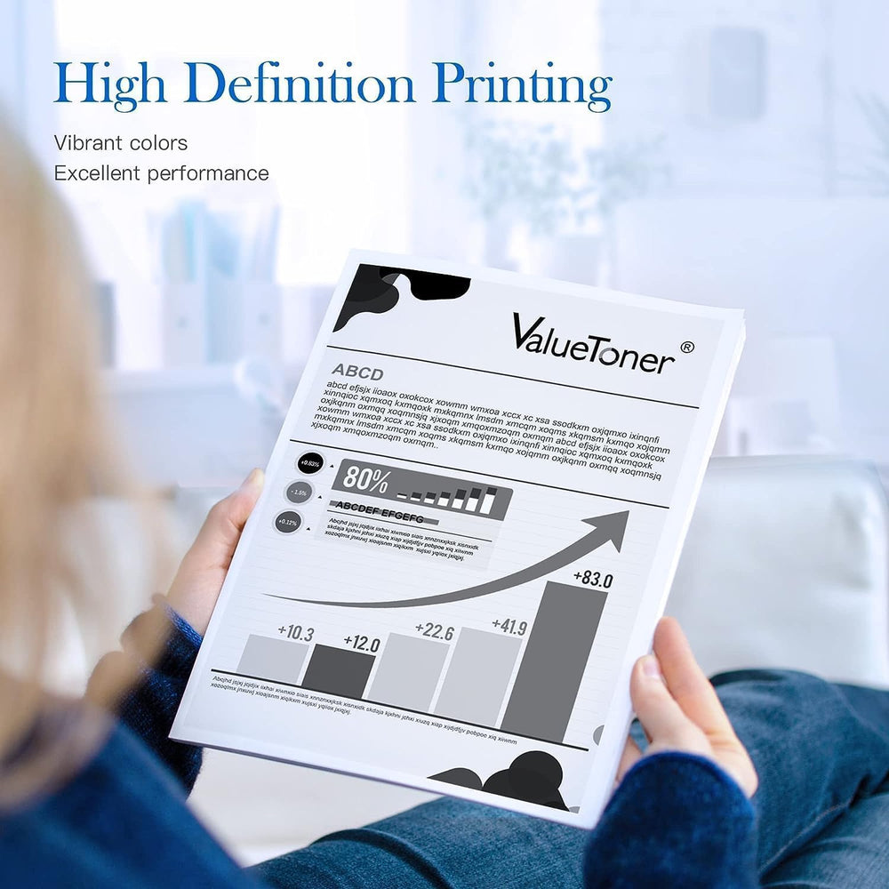 Documento impreso con Valuetoner 61XL texto negro nítido y profesional