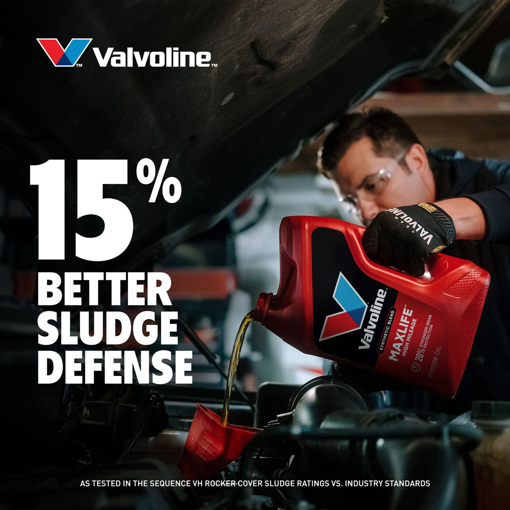 Valvoline vertido desde envase abierto para uso fácil y limpio