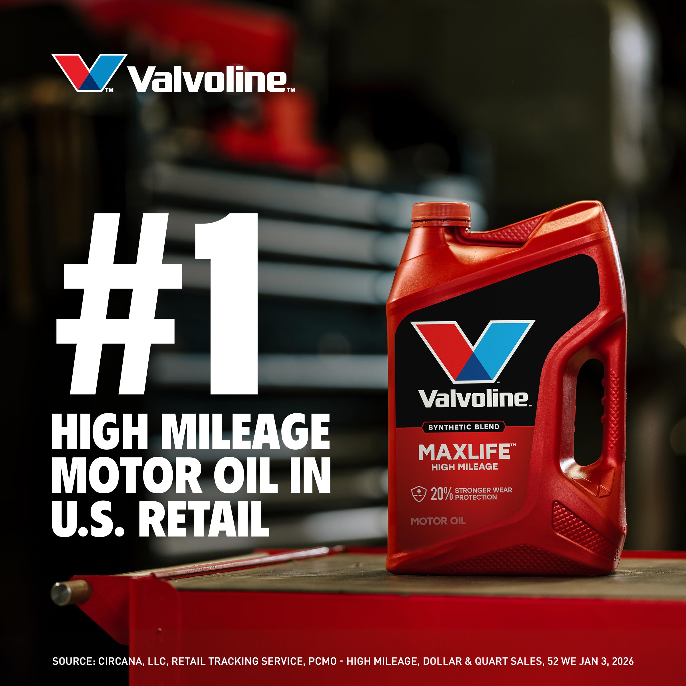 Valvoline etiqueta MaxLife detalle que destaca acondicionadores de sellos
