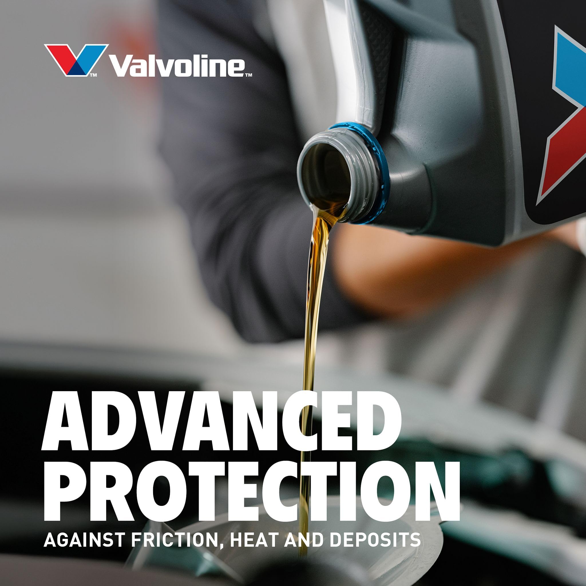 Valvoline bottle beside common quart for scale demonstrating easy storage