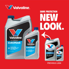 Valvoline close-up label with OEM approvals for compatibility reassurance