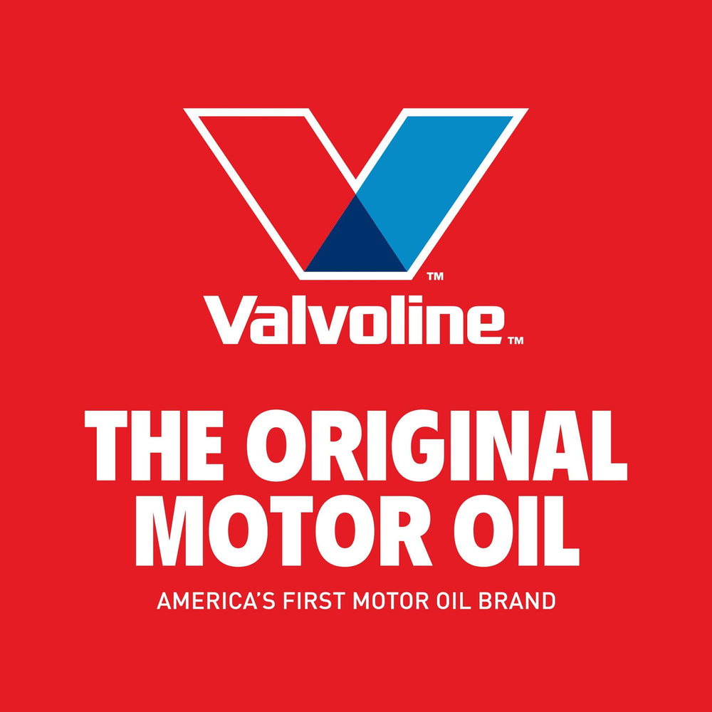 Valvoline rear label with safety instructions for proper storage and handling