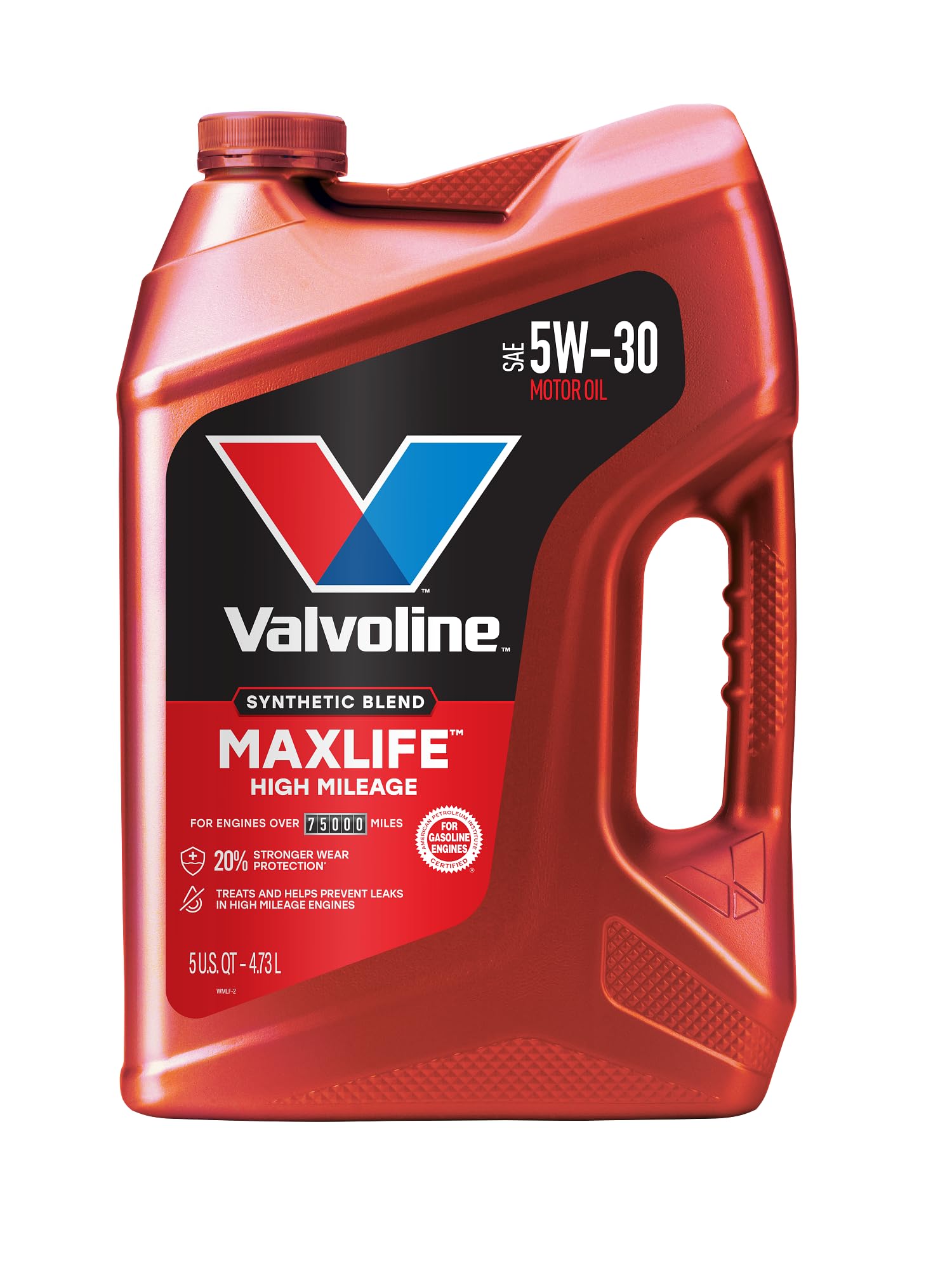 Valvoline MaxLife frente del envase mostrando marca y protección para alto kilometraje