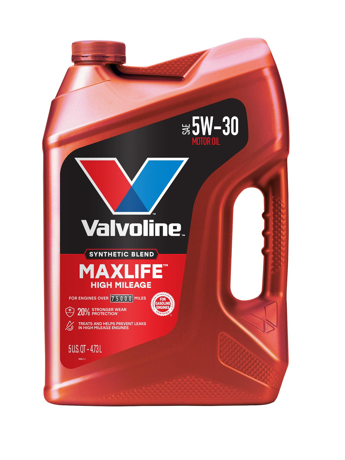Valvoline MaxLife frente del envase mostrando marca y protección para alto kilometraje
