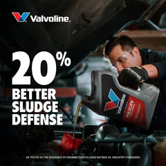 Label callout for Valvoline seal conditioners preventing leaks and reducing consumption