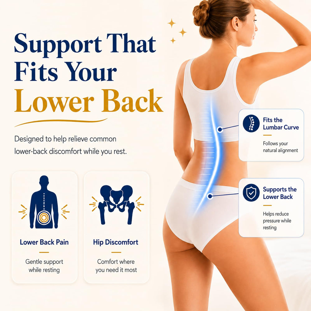 vamorry cojín colocado en cama para dormir de lado ofreciendo alineación