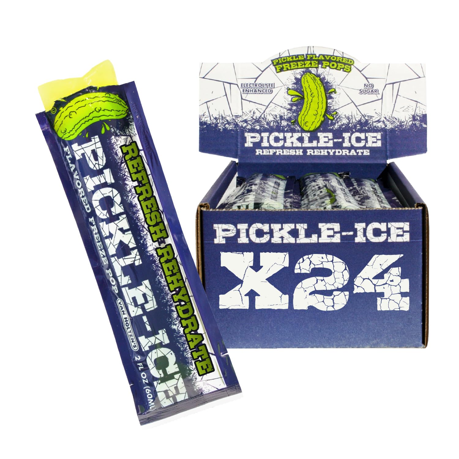 Van Holten's frente de caja Pickle-Ice con 24 polos, conveniencia visible