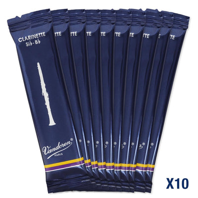 three Vandoren CR1025 reeds sealed in Flow Pack to preserve freshness and stability