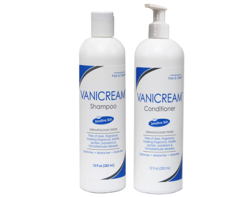 PHARMACEUTICAL SPECIALTIES Vanicream frontal del set mostrando envases y claridad