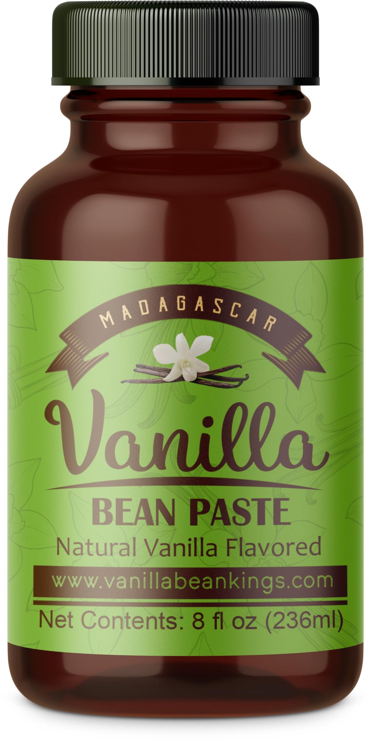 Vanilla Bean Kings envase frontal mostrando capacidad y diseño premium