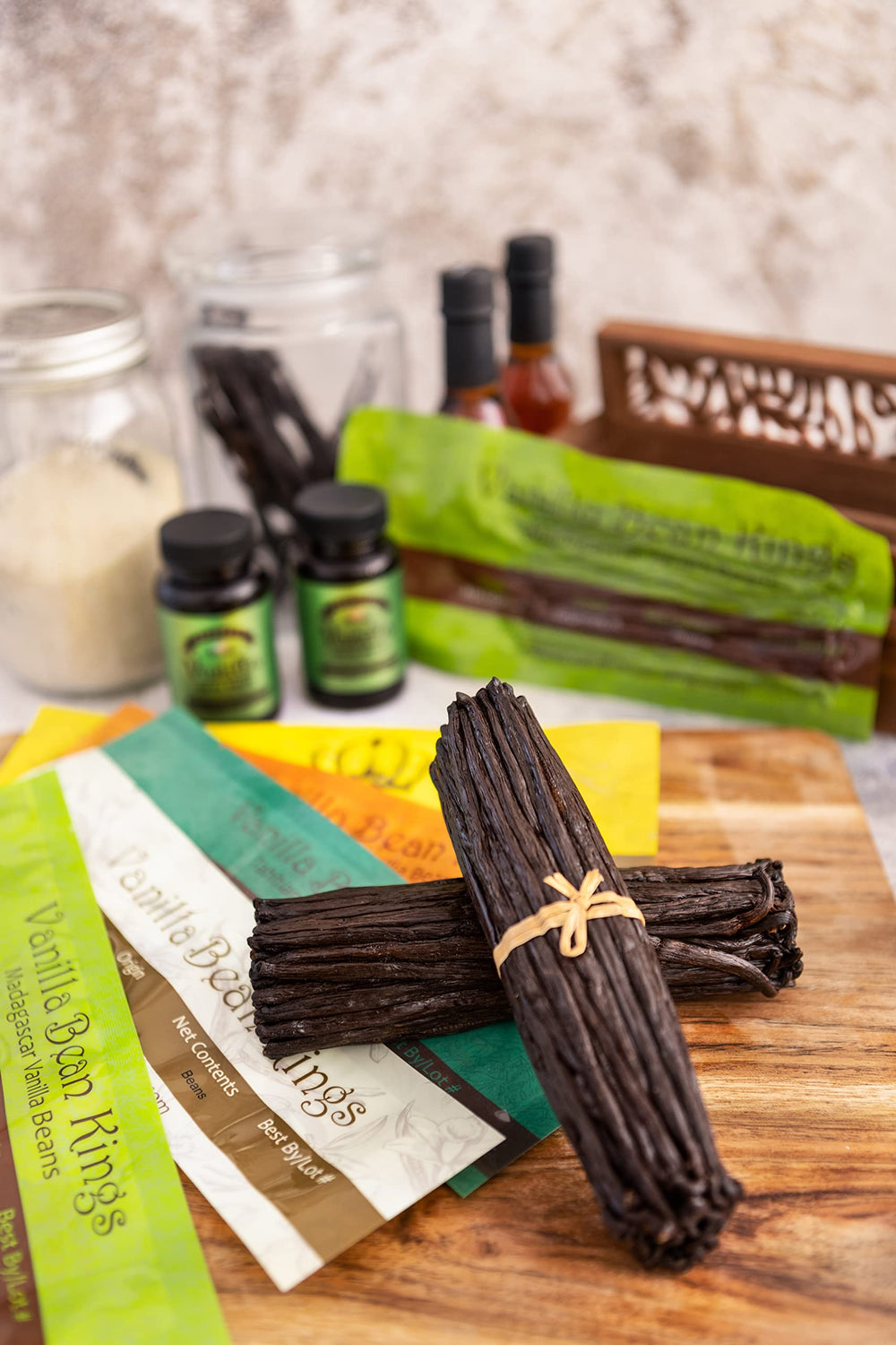 Vanilla Bean Kings textura en cuchara para mezclar fácilmente en recetas