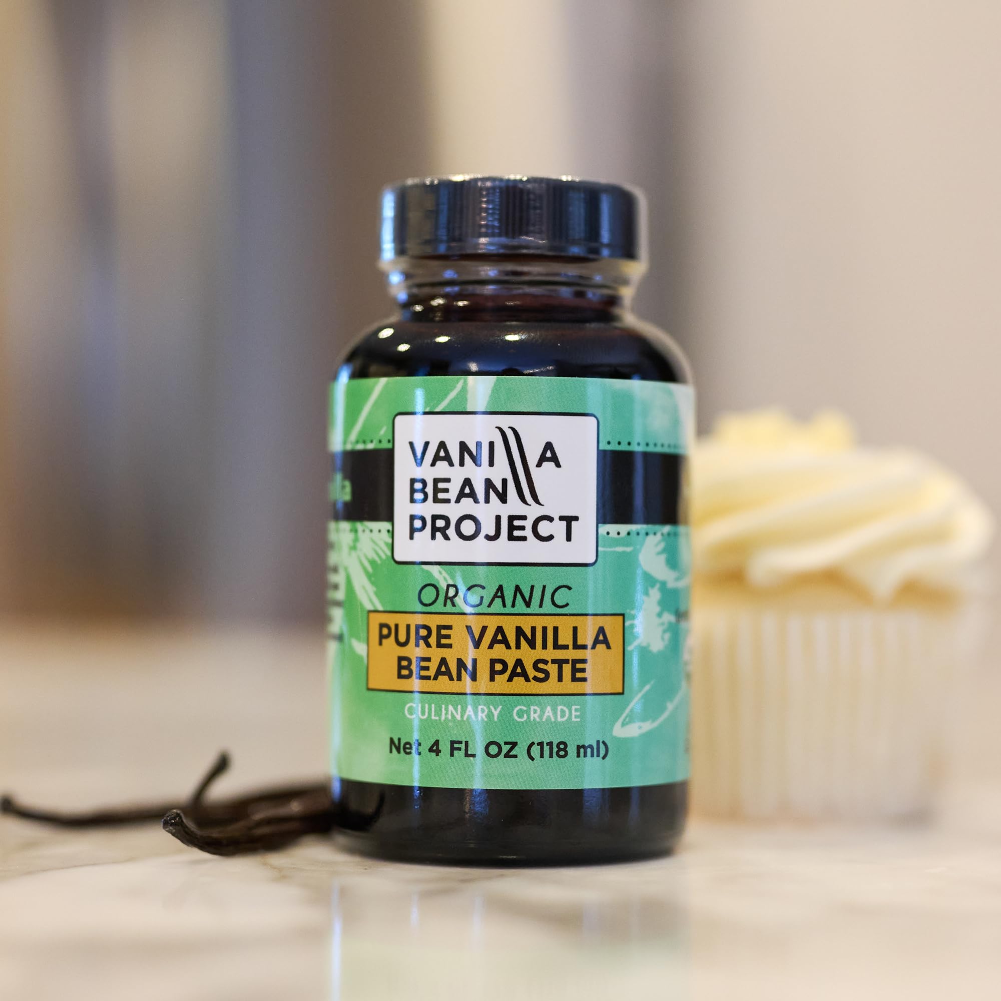 VANILLA BEAN PROJECT etiqueta con certificaciones, garantiza ingredientes limpios
