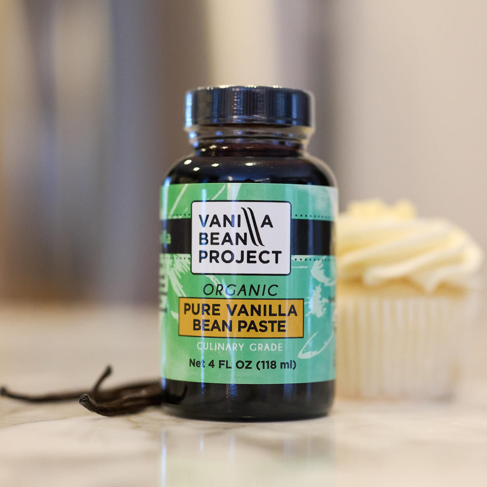 VANILLA BEAN PROJECT etiqueta con certificaciones, garantiza ingredientes limpios
