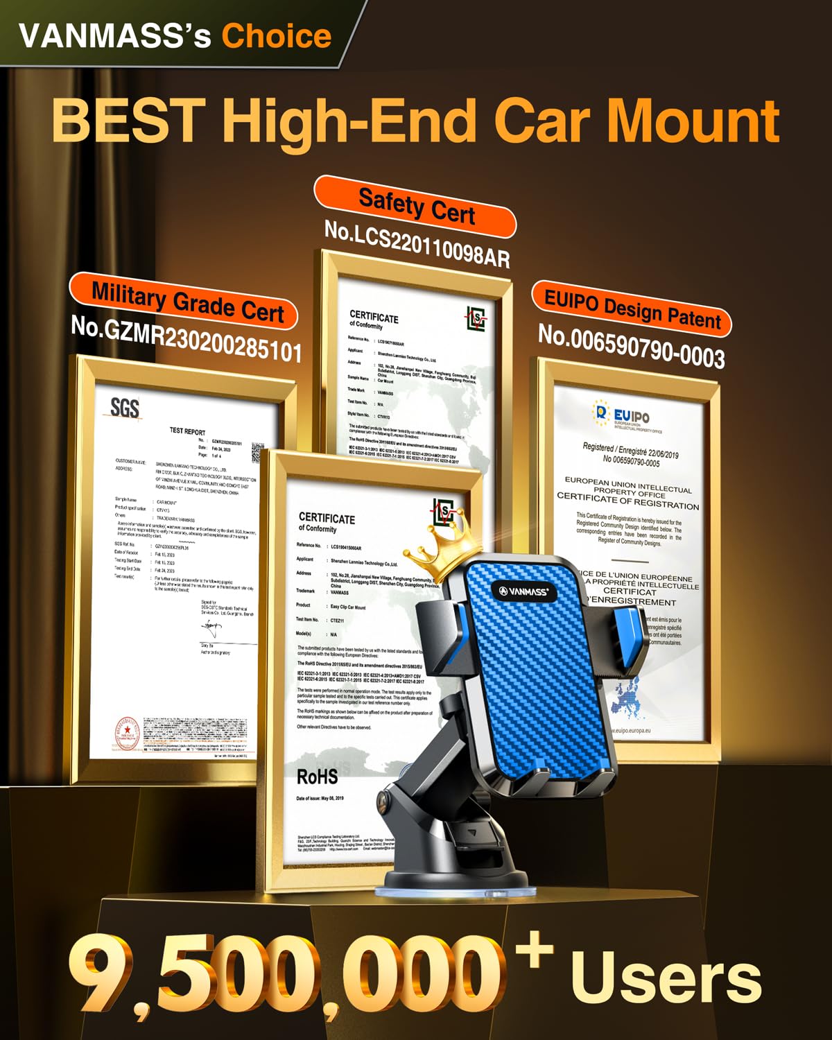 VANMASS clip para rejilla con almohadillas que evitan arañazos