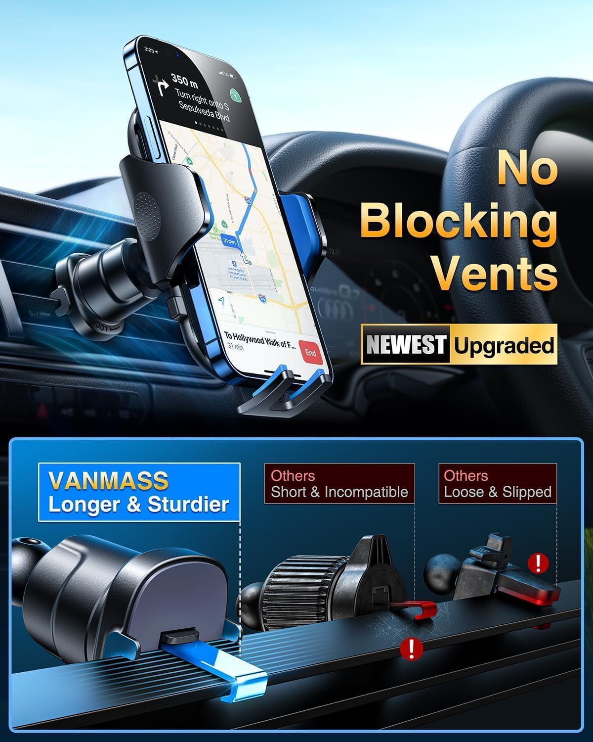VANMASS soporte usado en escritorio como base para videollamadas