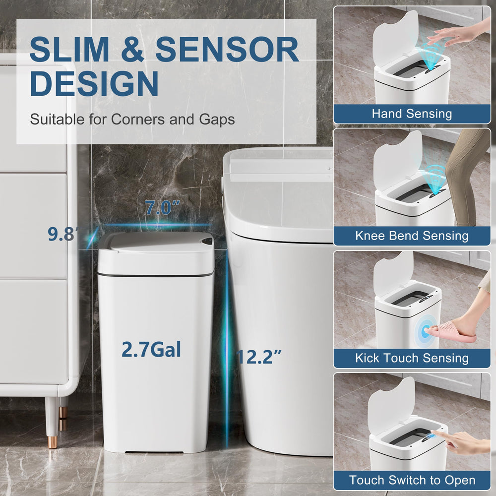 Vanpopubs lid opening in use for touchless disposal convenience