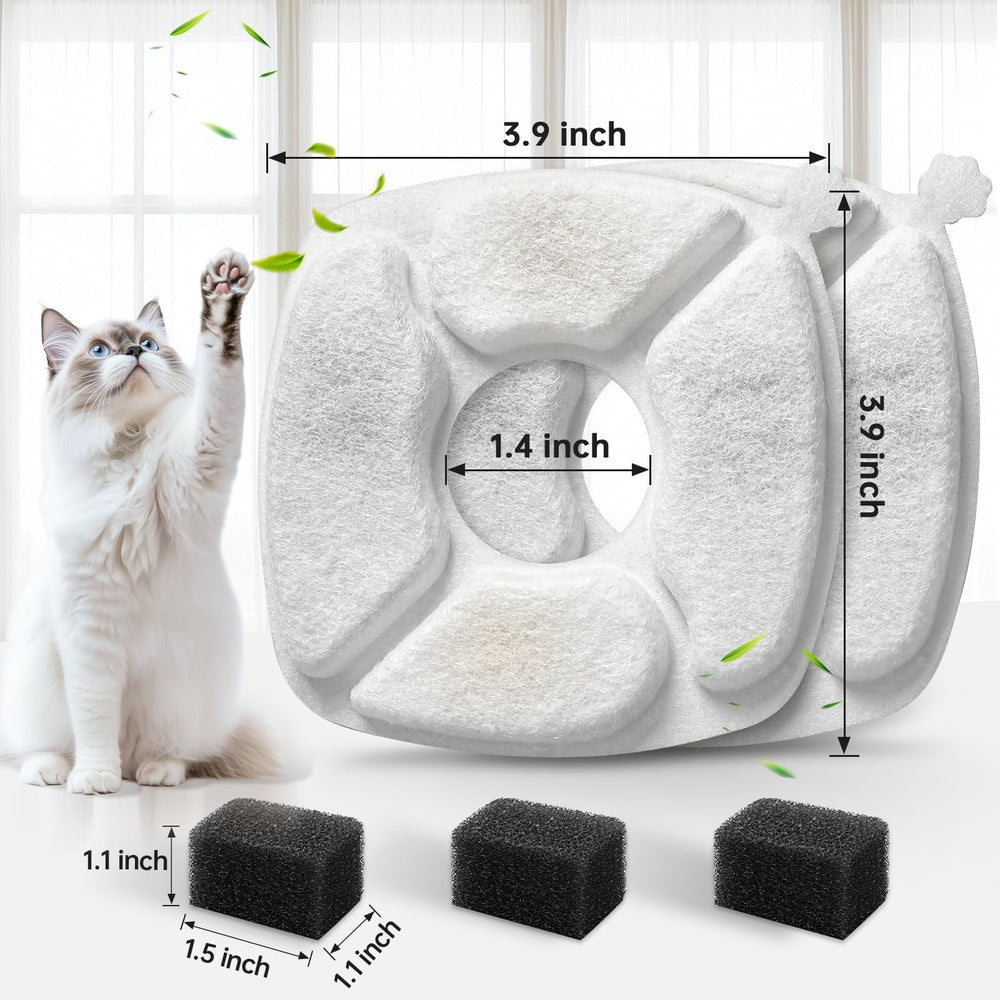 VANVE kit instalado en fuente con gato bebiendo, asegura agua fresca