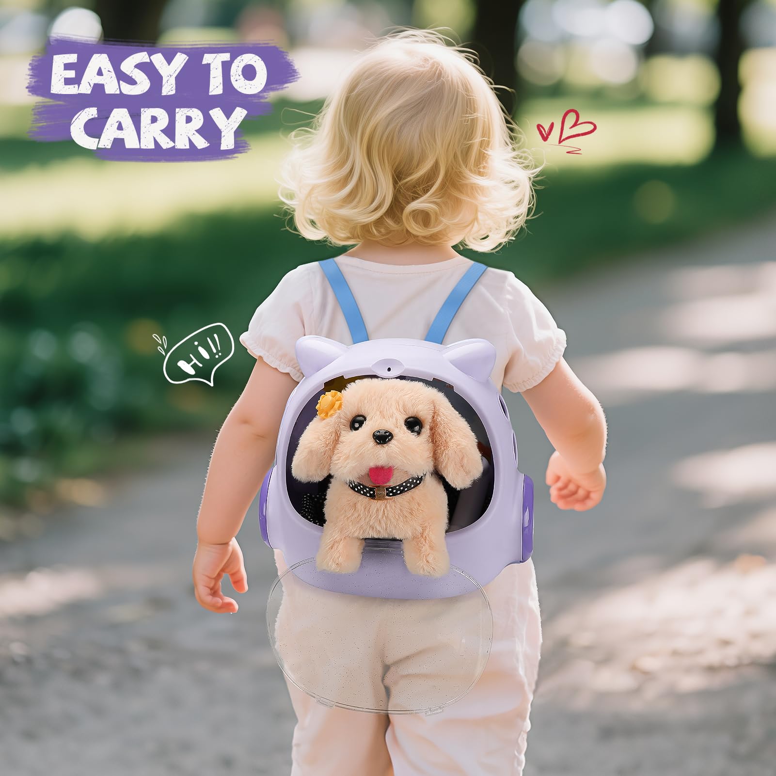 Vanvimen mochila portátil abierta para guardar el perrito y accesorios