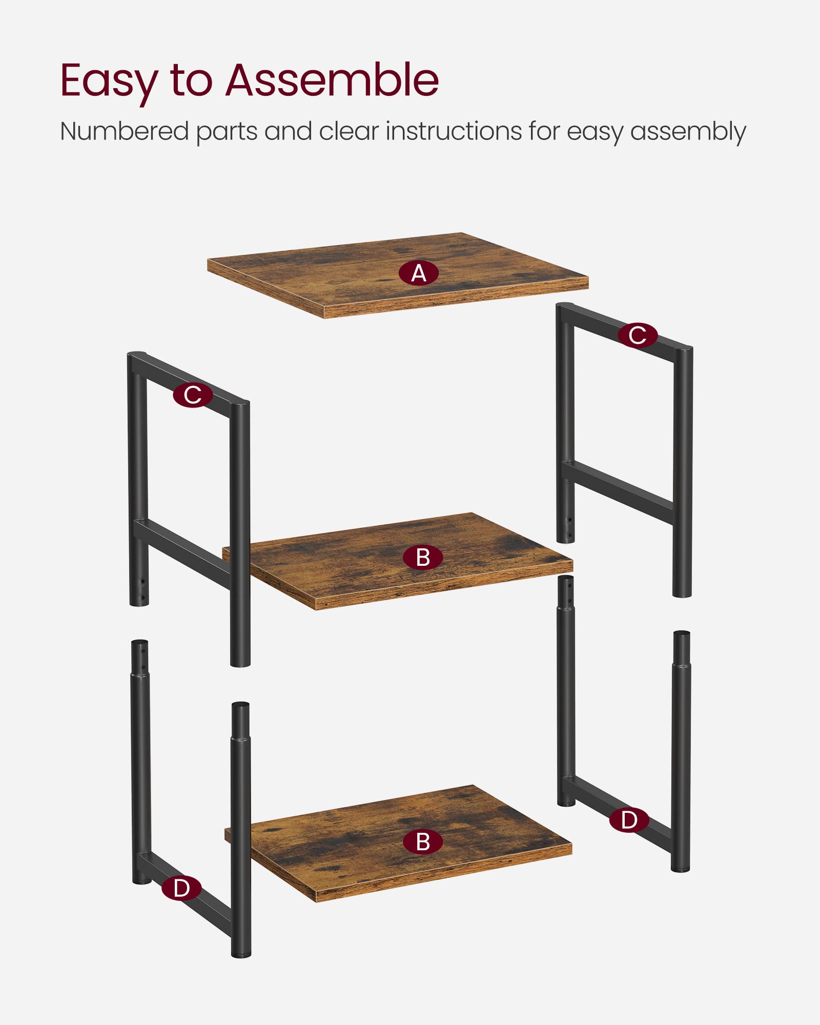VASAGLE used as bedside nightstand showing easy access to essentials