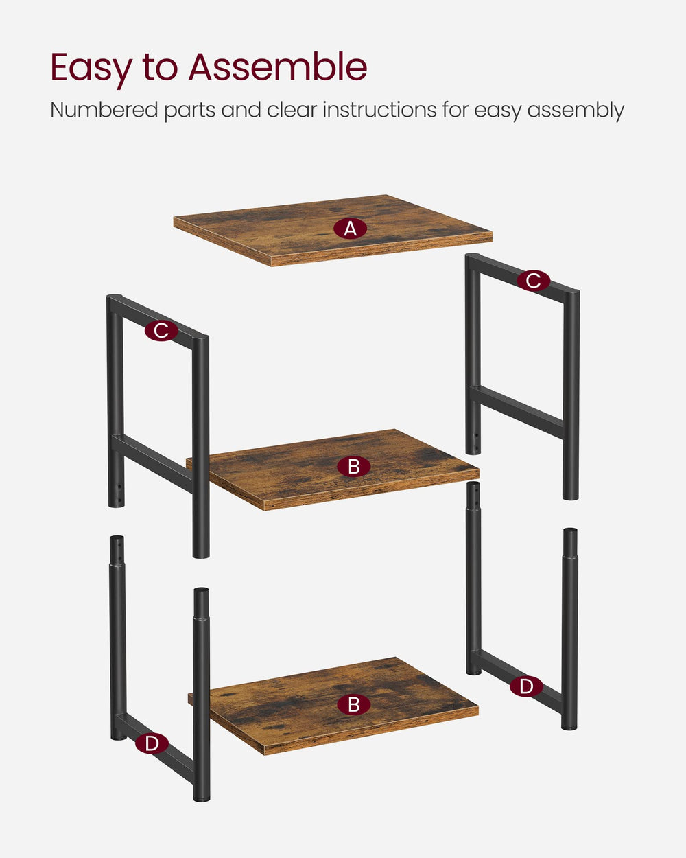 VASAGLE used as bedside nightstand showing easy access to essentials