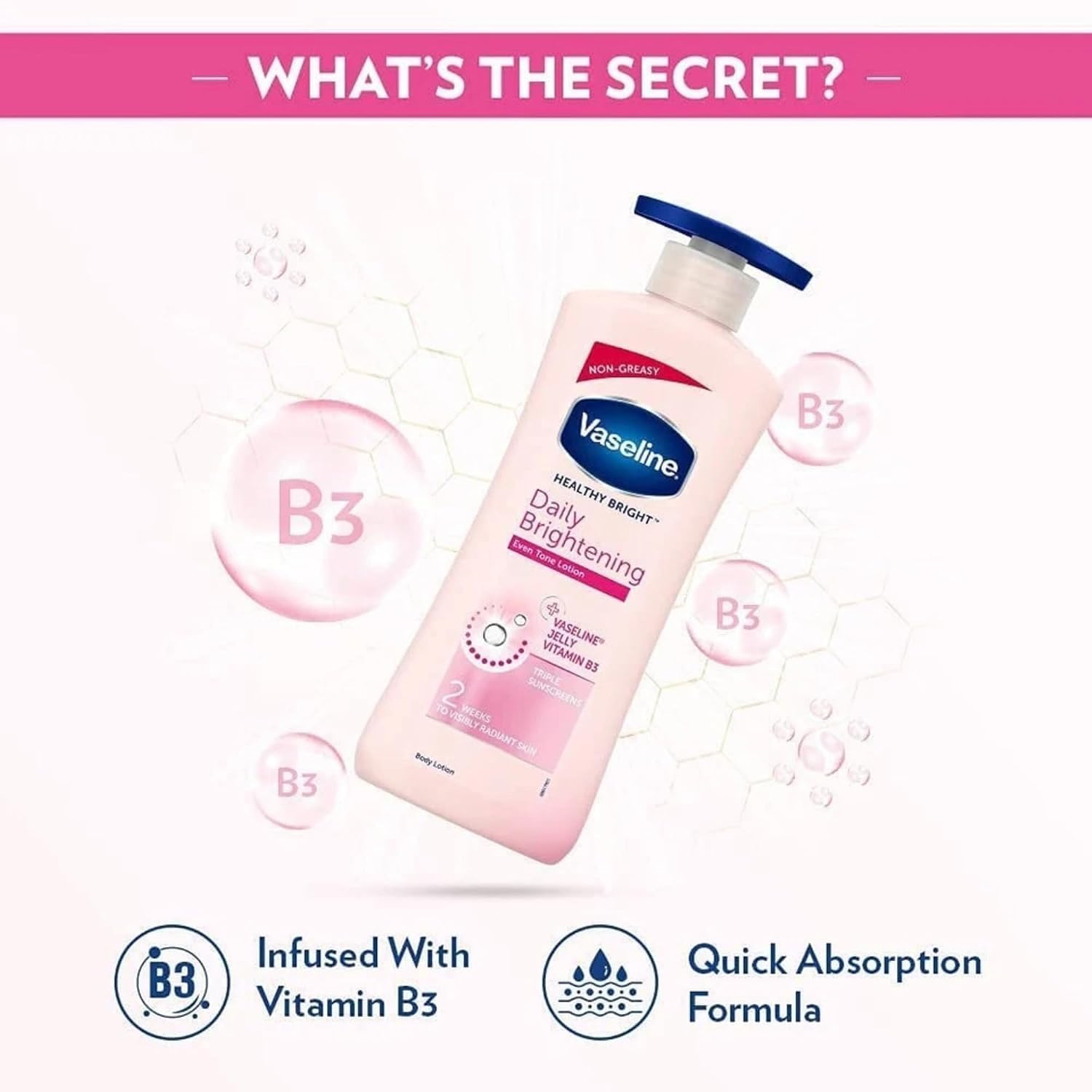 Vaseline comparación de tamaño con mano para visualizar 400 ml