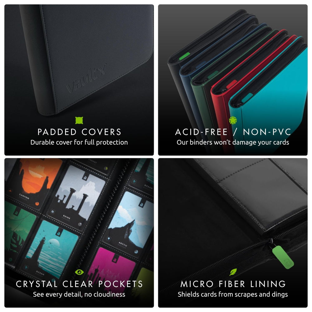 Vault X binder dentro de una mochila, práctico para llevar a torneos y eventos